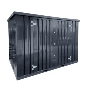Conteneur démontable anthracite 3 x 2 mètres – avec double porte (grand côté