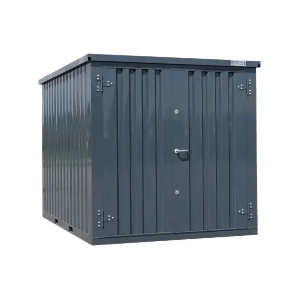 Conteneur démontable anthracite 3x2m – avec double porte