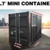 2025 Rhino-Cross-Containers 7 pieds  Noir Conteneur d’expédition avec porte et fenêtre