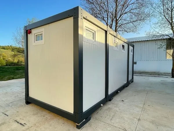 Conteneur sanitaire, 6 unités (douche + lavabo) | Conteneur de douche 240 x 600, neuf